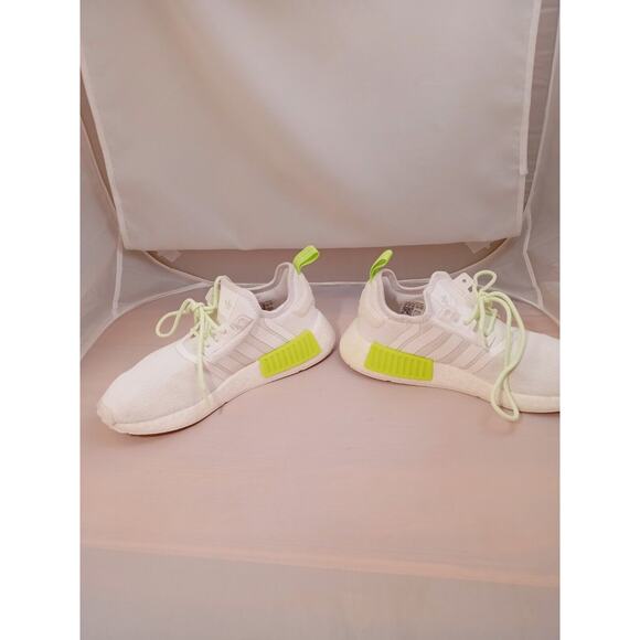 Adidas NMD R1 J White/Signal Green GX5686 Women Size 6 - Picture 4 of 11